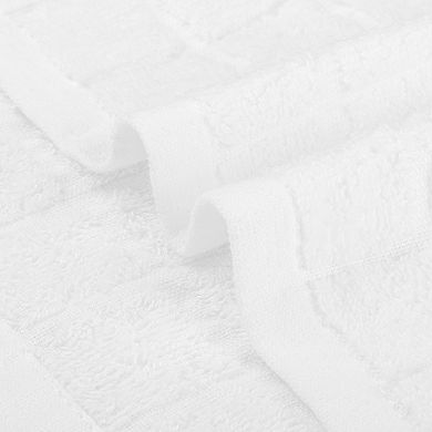 Cotton Face Cloths, Plaid Pattern Washcloths Set, Highly Absorbent Towels 13" X 13" 4 Pack