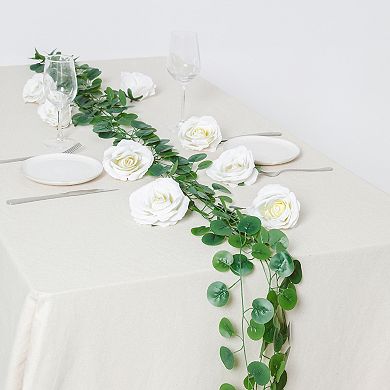 24 Pack Artificial Green Leaf Plant, Fake Greenery Plants, Faux Leaf Decor for Garden Window Wedding