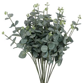 12 Pack Artificial Greenery Stems, Faux Trees Leaf, Fake Plants Greenery for Home Office