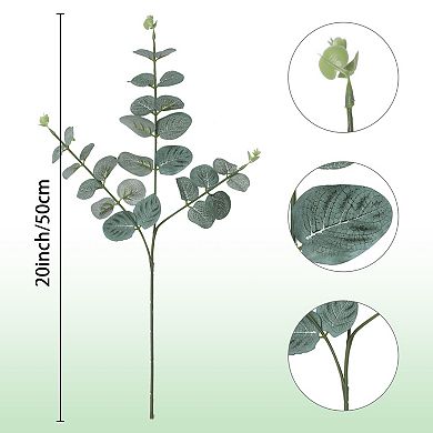 12 Pack Artificial Greenery Stems, Faux Trees Leaf, Fake Plants Greenery for Home Office