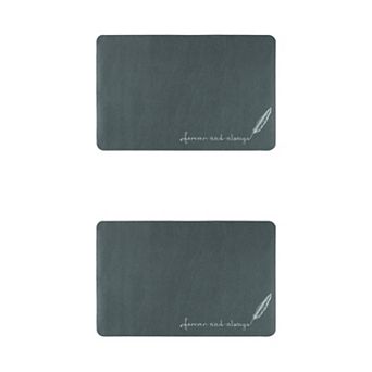 2 pc Absorbent Bath Mat Non-slip Bathroom Rug Back Rubber Kitchen 18" X 28", 20" X 32"