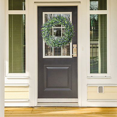 Wreath For Front Door Decor Plastic Leaves Artificial Wreaths For Spring, Summer, Fall And Winter