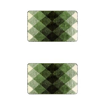 2 pc Home Decor Bath Mat Absorbent Non-slip Comfortable Carpet For Tub Shower 16" X 24"