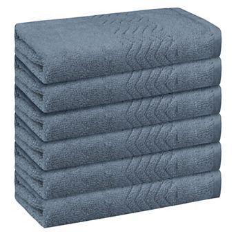 Cotton Washcloths Set, Highly Absorbent Face Towels For Bathroom 13" X 13" 6 Pack