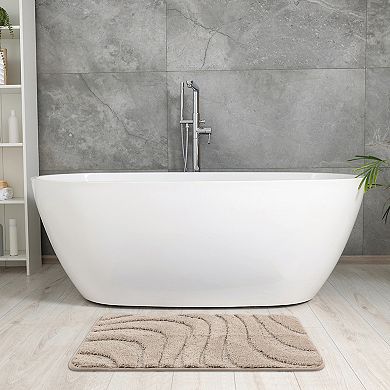 2 Pcs Non Slip Absorbent Bath Mat Washable Bathroom Rug For Room Floor 16" X 24", 20" X 32"