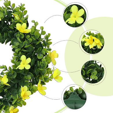 Flower Artificial Wreath for Front Door Fall Decorations Eucalyptus Wreaths for Wedding Decor