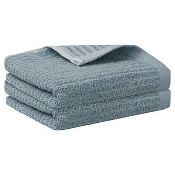 Striped Pattern 2 Pack Hand Towels, Absorbent And Quick Drying Towel For Bathroom, Travel