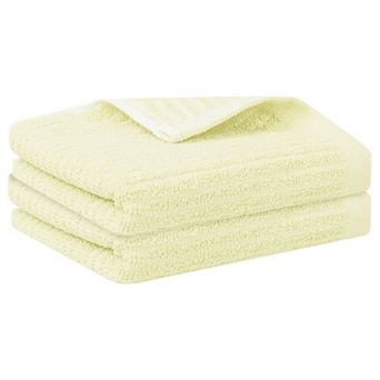 Striped Pattern 2 Pack Hand Towels, Absorbent And Quick Drying Towel For Bathroom, Travel