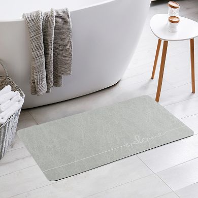 2 Pcs Absorbent Bath Mat Non-slip Bathroom Rug Back Rubber Kitchen 16" X 24", 20" X 32"