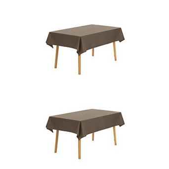 2 Pack Rectangle Tablecloth, Linen Table Cover For Dinner Table 51x71inch