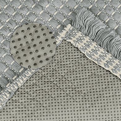 2 Pcs Bohemian Bathroom Rug With Fringe Bedroom Rug Woven Textured Rug Bath Mat 16" X 24"