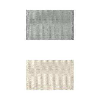 2 pc Bohemian Bathroom Rug With Fringe Bedroom Rug Woven Textured Rug Bath Mat 16" X 24"