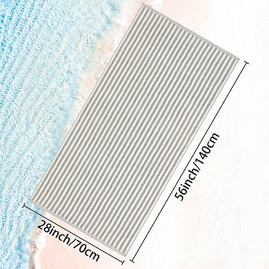 Oversized Cotton Beach Towel, Sand Free Towels, Absorbent Light Towel for Beach, Pool 28" x 56"
