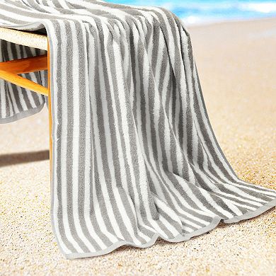 Oversized Cotton Beach Towel, Sand Free Towels, Absorbent Light Towel for Beach, Pool 28" x 56"