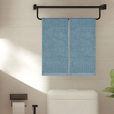 Striped Pattern 2 Pack Hand Towels, Cotton Comfortable Hand Towels For Bathroom, Kitchen