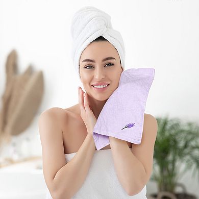 Cotton Washcloths, Highly Absorbent Face Towels For Bathroom, Hotel, Spa 13" X 13" 4 Pack