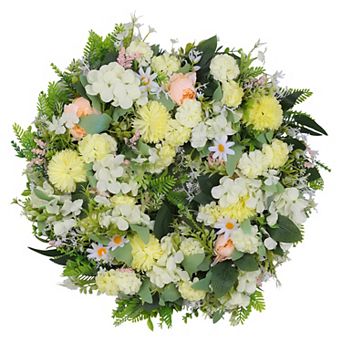 Peony Wreaths for Front Door Artificial Flower Door Wreath Fall Wreaths for Outdoor Wedding Wall