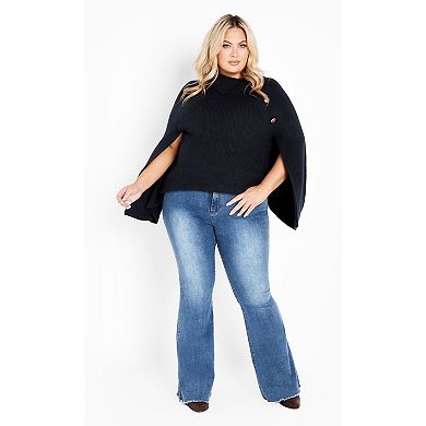 Avenue Women's Plus Size Dani Button Cape