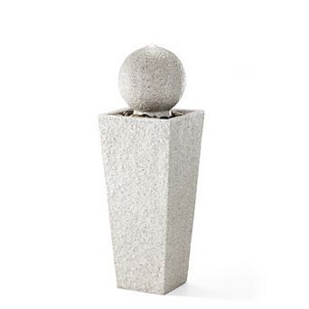 Glitzhome 40.25"H Oversized Sphere Polyresin Outdoor Water Fountain