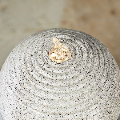 Glitzhome 40.25"H Oversized Sphere Polyresin Outdoor Water Fountain