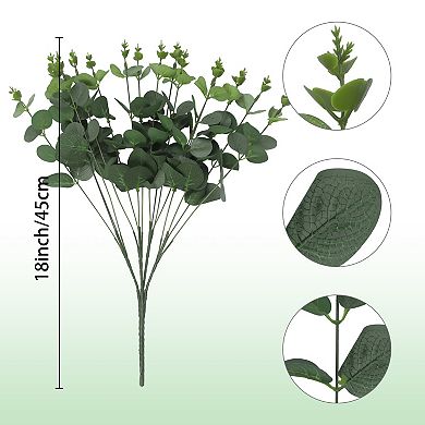 2 Pack Artificial Stems Leaves Plants, Faux Flowers Leaf, Faux Greenery Branches Decor for Wedding