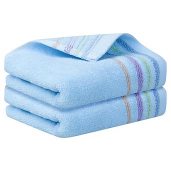 Colorful Striped Pattern 2 Pack Hand Towels, Comfort And Quick Drying Towel For Bathroom, Travel
