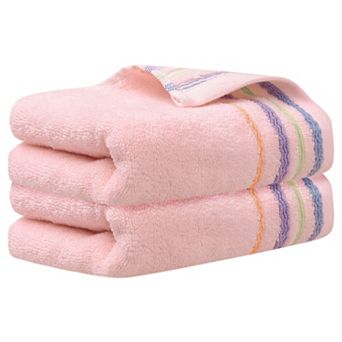 Colorful Striped Pattern 2 Pack Hand Towels, Comfort And Quick Drying Towel For Bathroom, Travel