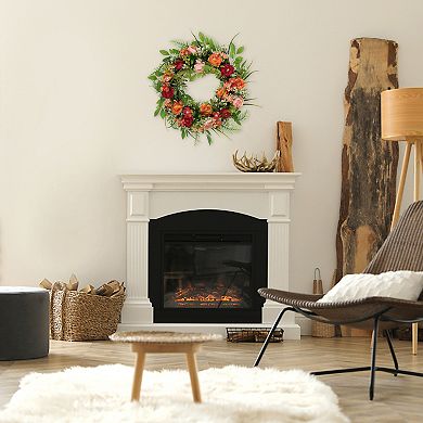 Summer Front Door Wreaths Farmhouse Artificial Flower Wreath Indoor Outdoor Garland
