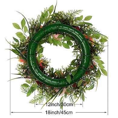 Summer Front Door Wreaths Farmhouse Artificial Flower Wreath Indoor Outdoor Garland