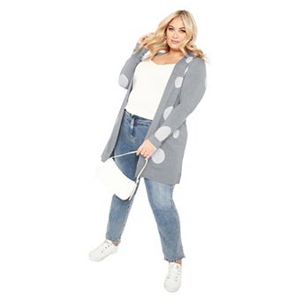 Avenue Women's Plus Size Spot It Cardigan
