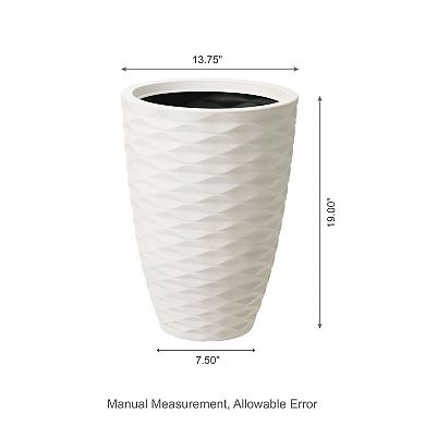 Glitzhome Set Of 2 Garden Standing Planters For Outdoor Plants