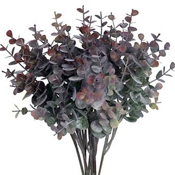 12 Pack Artificial Greenery Stems, Faux Floral Leaf, Fake Plants Hanging Greenery for Wedding Party