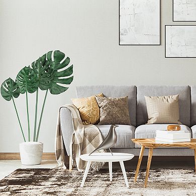 10 Pack Artificial Palm Leaves, Fake Stems Leafs, Faux Greenery Plants Green 23.2"