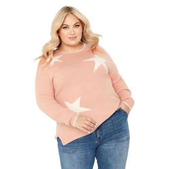 Avenue Women's Plus Size Miley Star Sweater