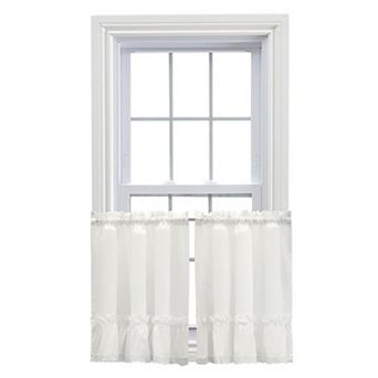 Preparedlyn Ruffled Victorian 1.5" Rod Pocket Window Curtain Tiers