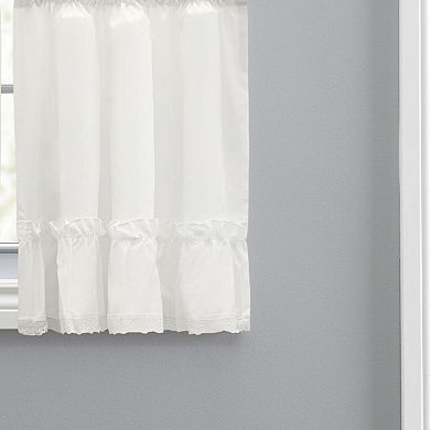 Preparedlyn Ruffled Victorian 1.5" Rod Pocket Window Curtain Tiers
