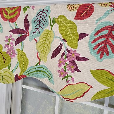 Antonia Provence Colorful Leaves And Blossoms Effortless Installation Window Treatment Valance