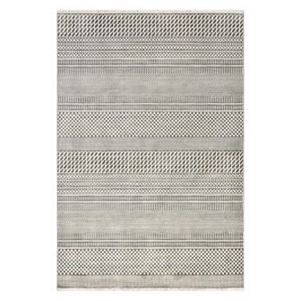 nuLOOM Lavender Geometric Fringe Area Rug