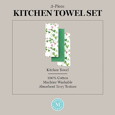 Martha Stewart 3-Pack St. Patrick's Day Clover Meadow Kitchen Towel Set