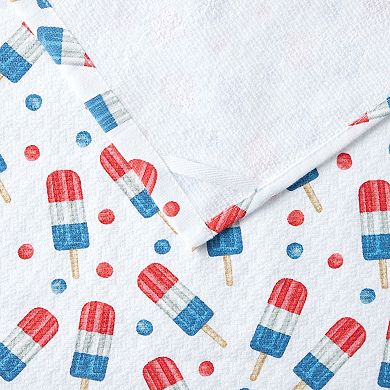 Martha Stewart 3-Pack Americana Stripesicle Ice Pop Holiday Kitchen Towels Set