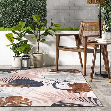 nuLOOM Kena Tropical Machine Washable Indoor/Outdoor Area Rug