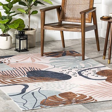 nuLOOM Kena Tropical Machine Washable Indoor/Outdoor Area Rug