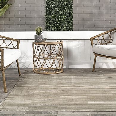 nuLOOM Zya Geometric Indoor/Outdoor Machine Washable Area Rug