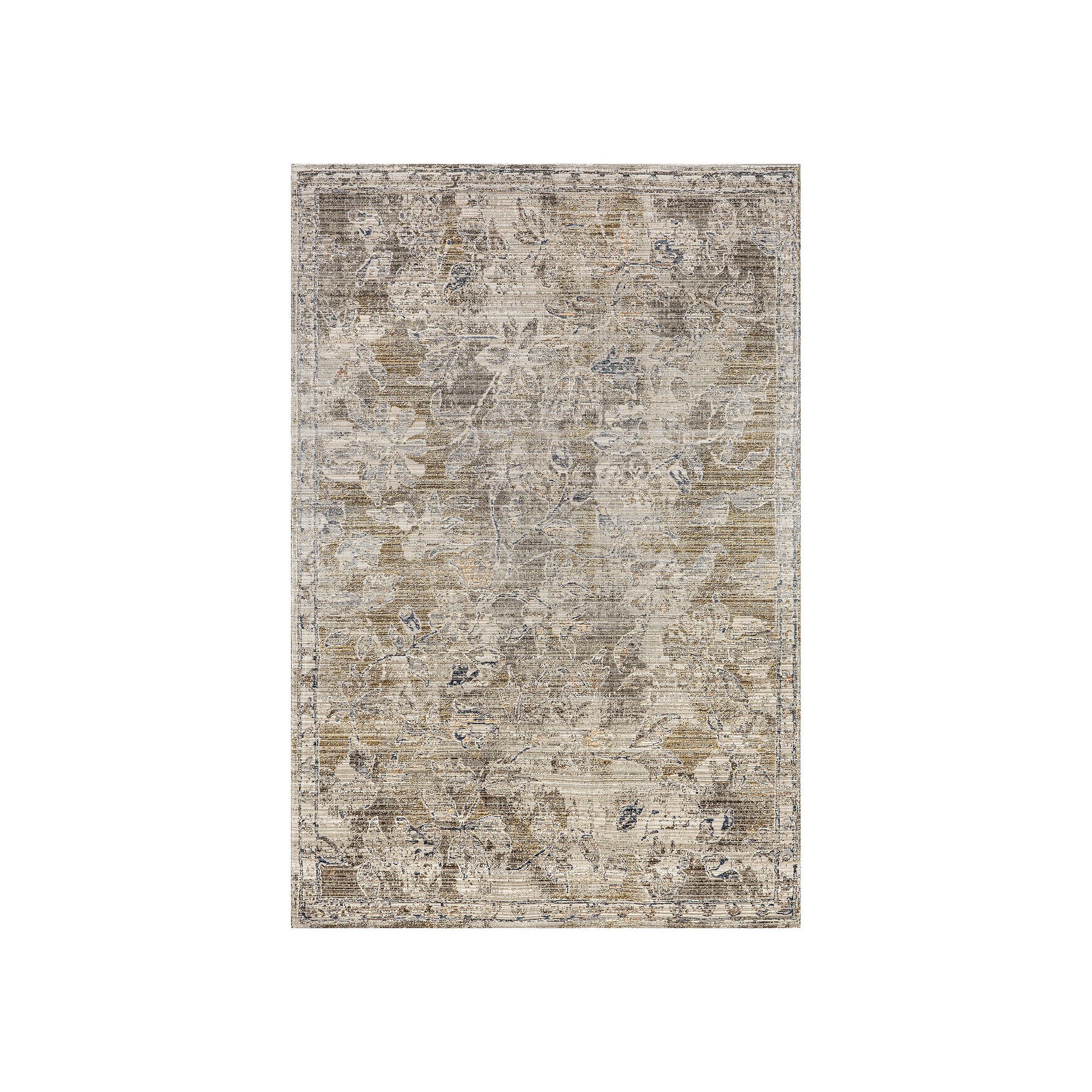 nuLOOM Zenni Vintage Floral Indoor/Outdoor Machine Washable Area Rug, Beige