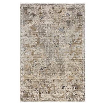 nuLOOM Zenni Vintage Floral Indoor/Outdoor Machine Washable Area Rug