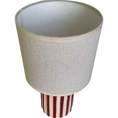 Ceramic Stripe Accent Table Lamp