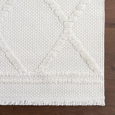 Rugs USA Amalie Trellis Fringe Area Rug