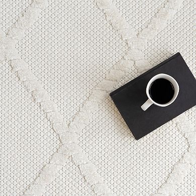 Rugs USA Amalie Trellis Fringe Area Rug