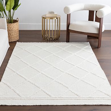 Rugs USA Amalie Trellis Fringe Area Rug