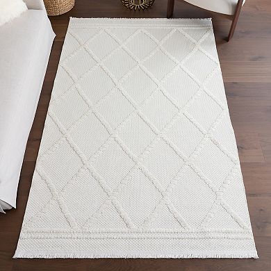 Rugs USA Amalie Trellis Fringe Area Rug
